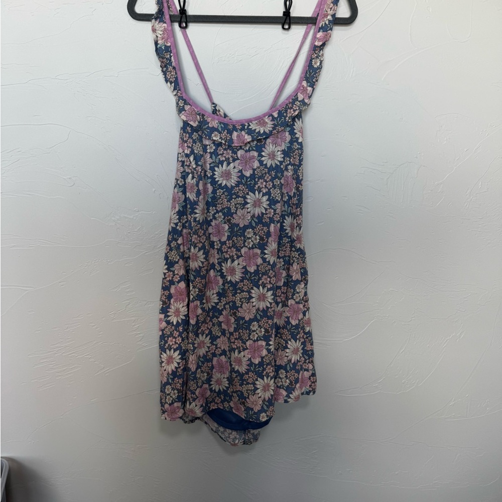 American Eagle Outfitters Blue and Pink Floral Dress